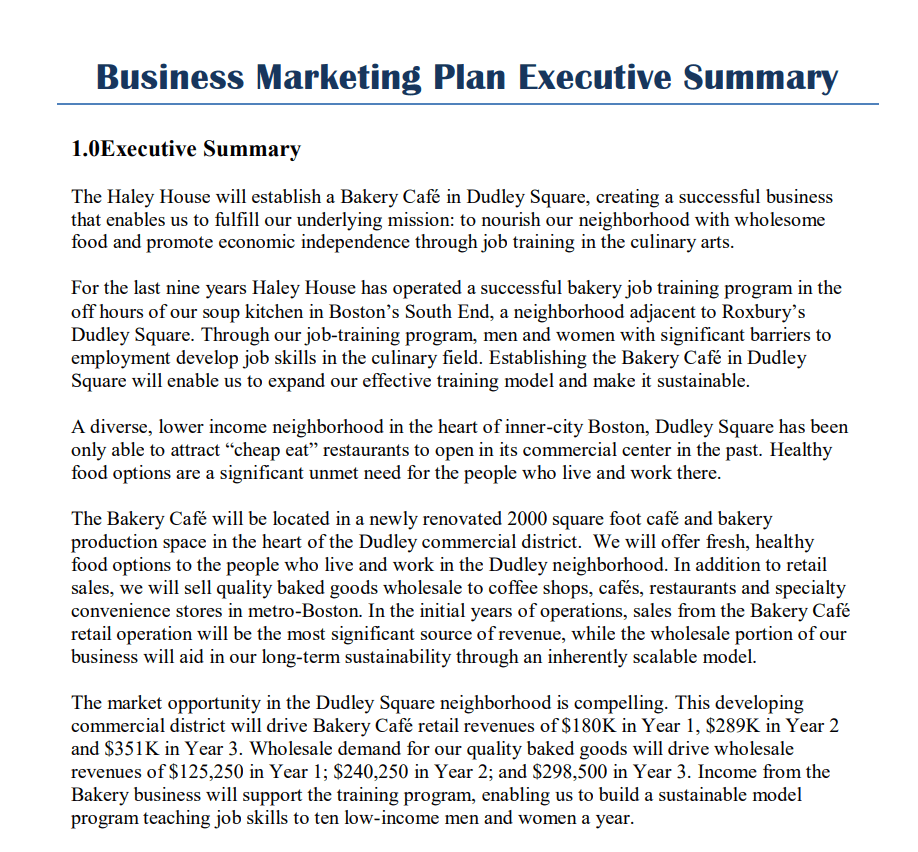 Top 6 Marketing Plan Executive Summary Examples PDF - Templates Show