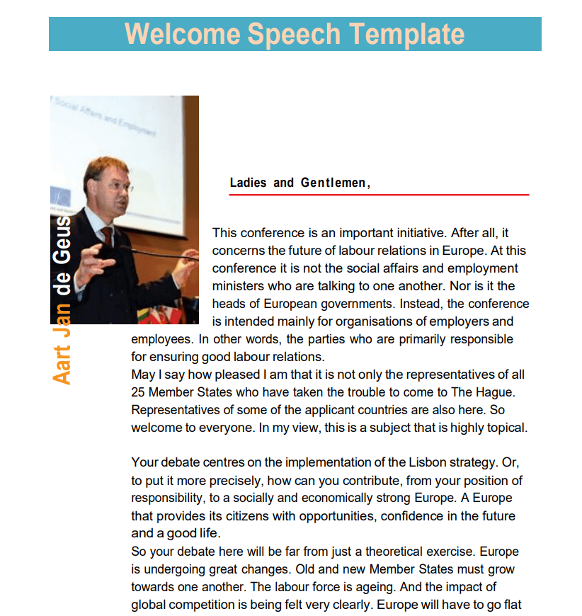 How To Write A Welcome Speech For An Event + 7 FREE Samples - Templates ...