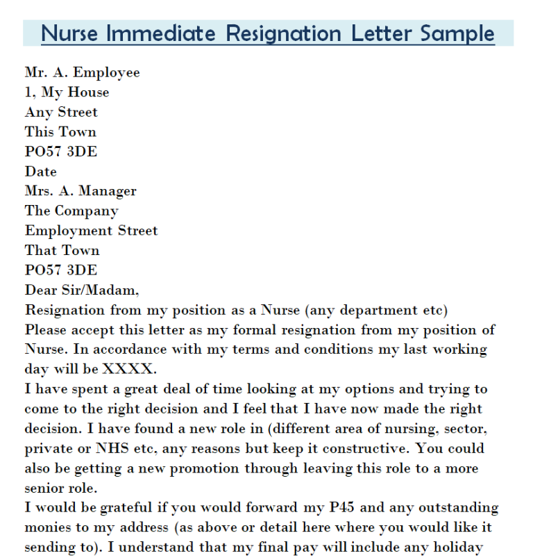 12+ Practical Immediate Resignation Letter Samples Doc - Templates Show