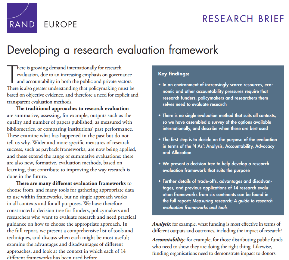a useful framework for research