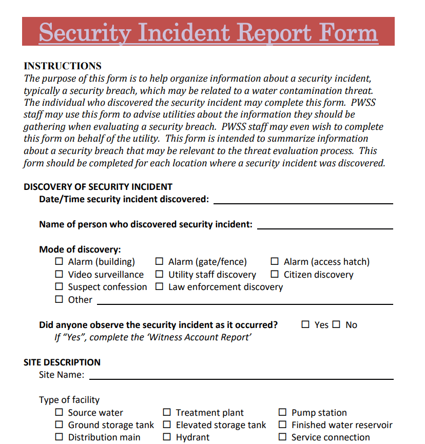 18+ Printable Security Incident Report Examples PDF Templates Show