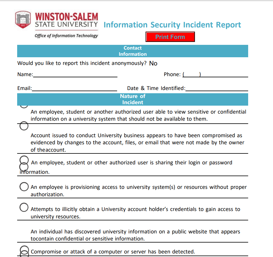 18+ Printable Security Incident Report Examples PDF Templates Show