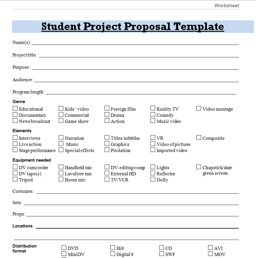 16+ Handy Student Project Proposal Templates [DOC & PDF] - Templates Show