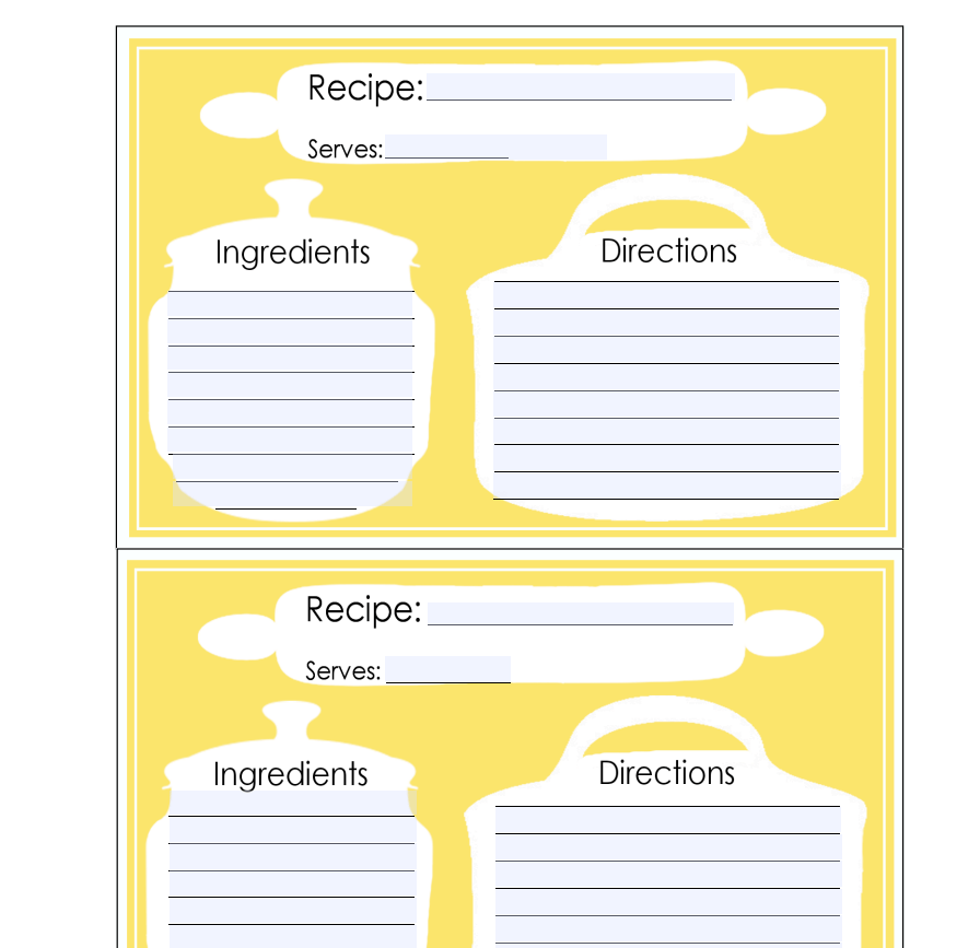 21+ FREE Printable Recipe Card Templates [in WORD & PDF] - Templates Show