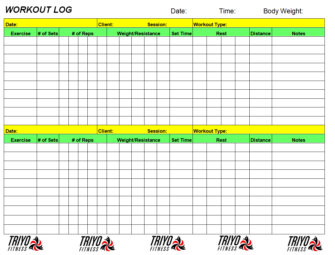 Top 25 FREE Workout Log Templates [in WORD & EXCEL]