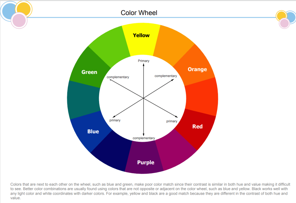 5+ FREE Color Wheel Chart PDF Templates