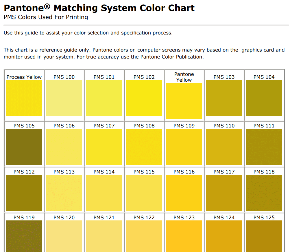 Download Top 10 FREE Pantone Color Chart PDF Templates - Templates Show