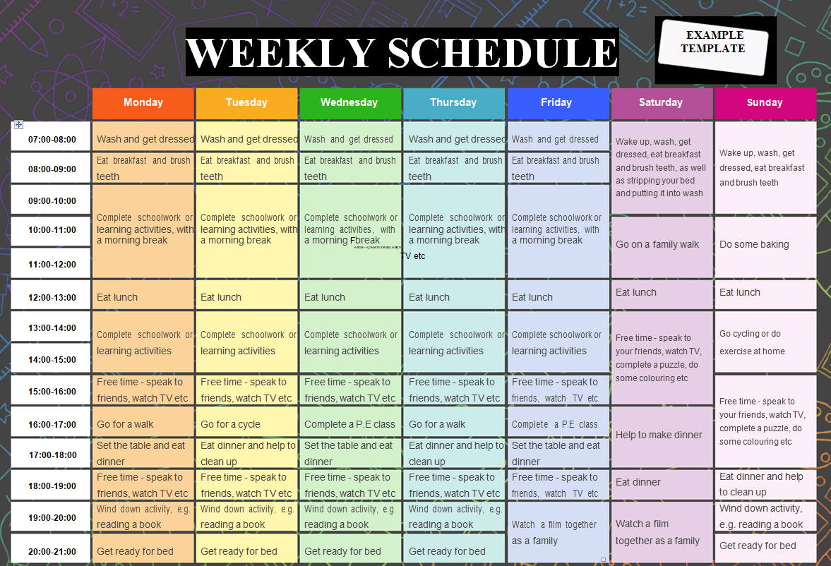 17+ Printable Weekly Schedule Templates [in WORD & EXCEL]