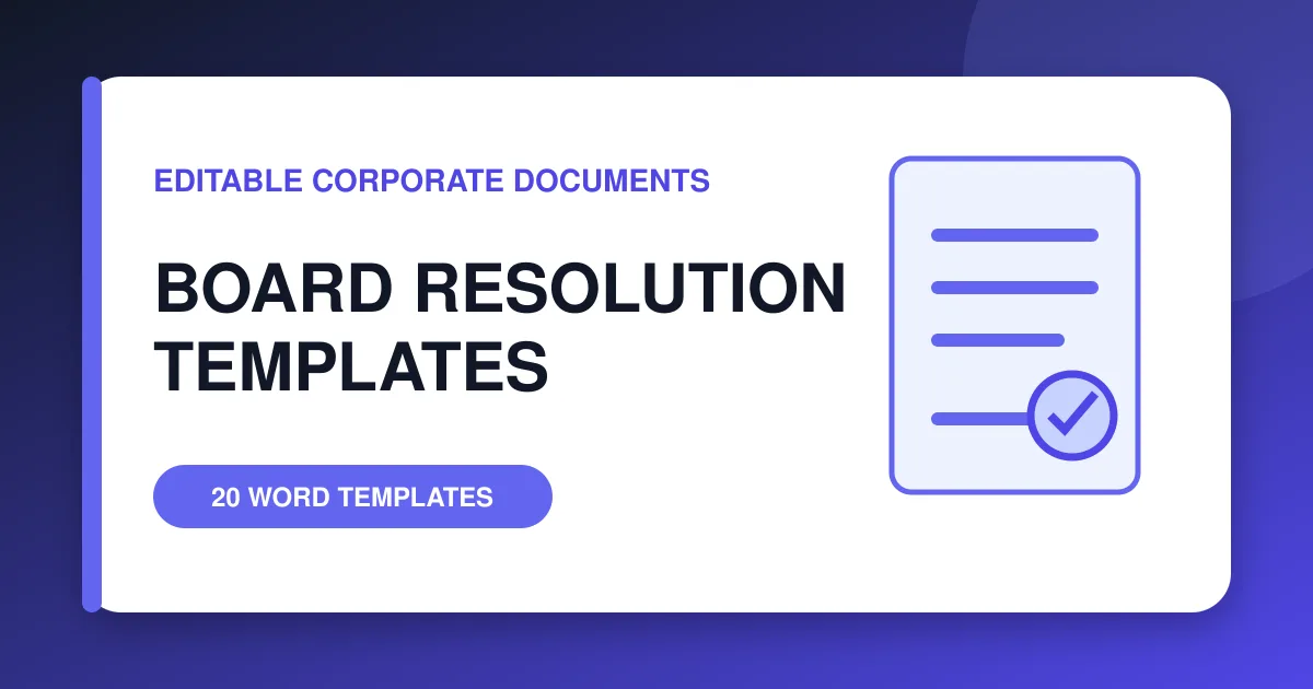 20 best board resolution templates in Microsoft Word