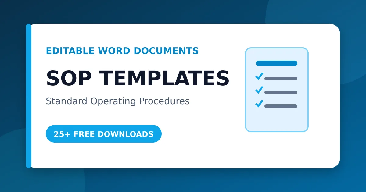 25+ free standard operating procedure SOP templates for Word