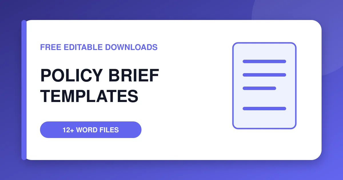 12+ free policy brief templates in Microsoft Word