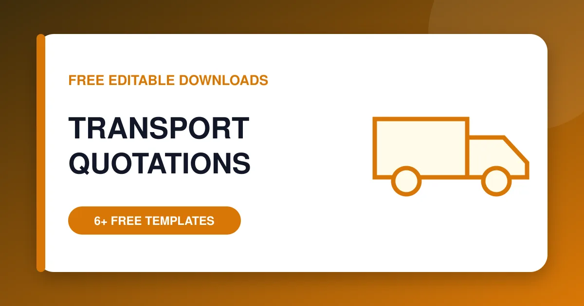 6+ free transport quotation templates